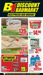 B1 Discount Baumarkt Prospekt 03/01/2026 – 10/01/2026