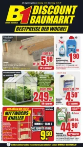 B1 Discount Baumarkt Prospekt 10/01/2026 – 16/01/2026