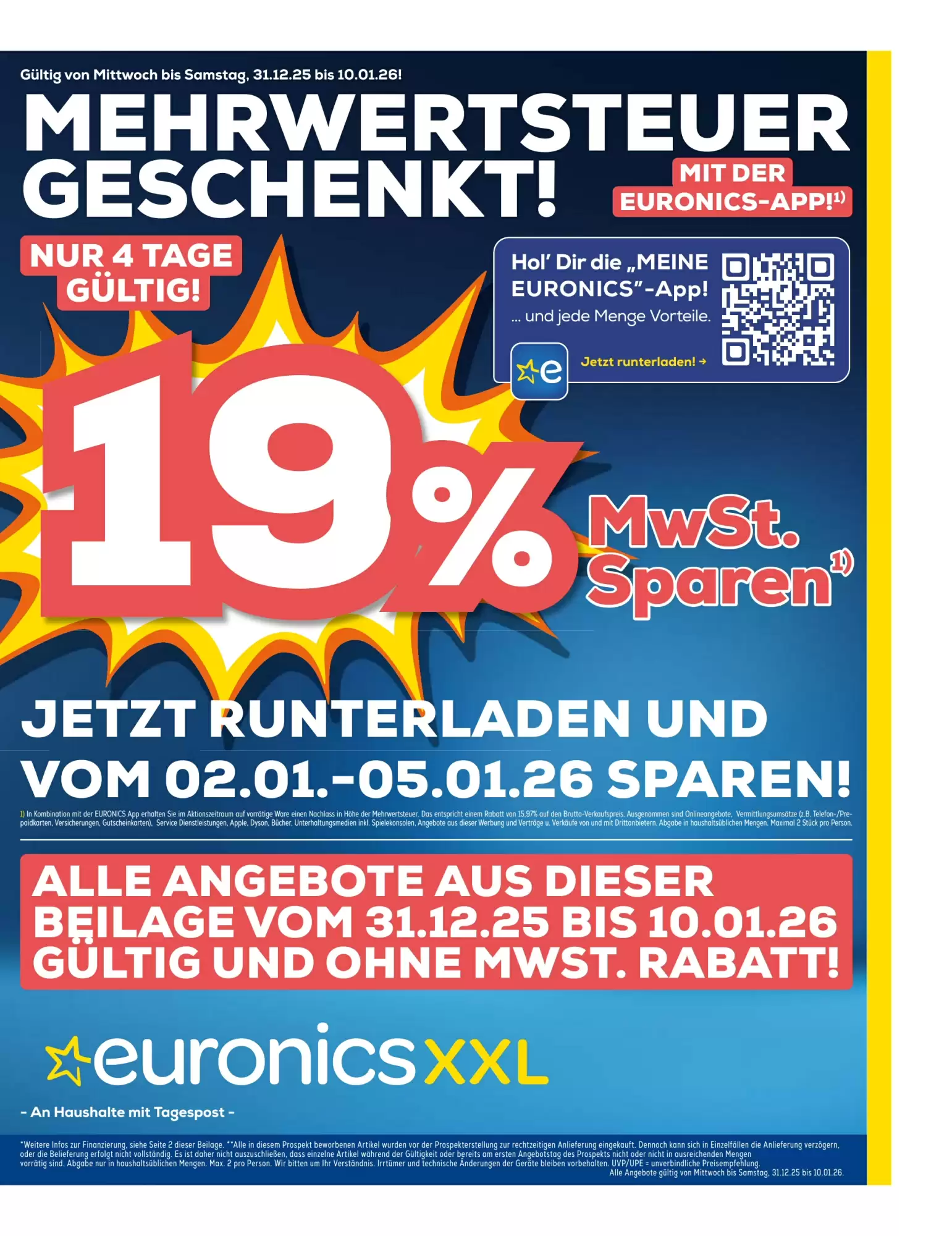 Euronics XXL Prospekt 31/12/2025 – 10/01/2026