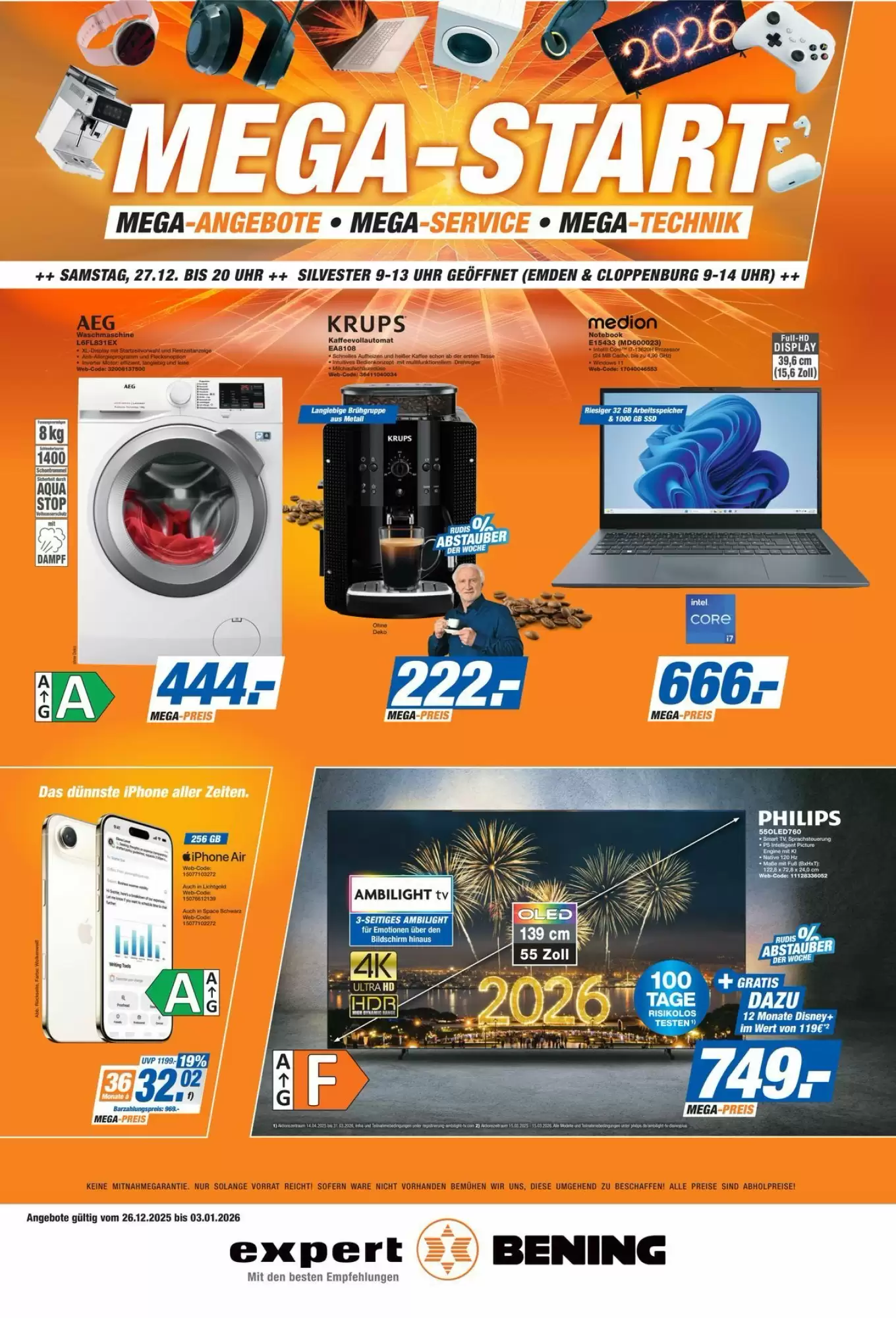 Expert Bening Prospekt 26/12/2025 – 03/01/2026