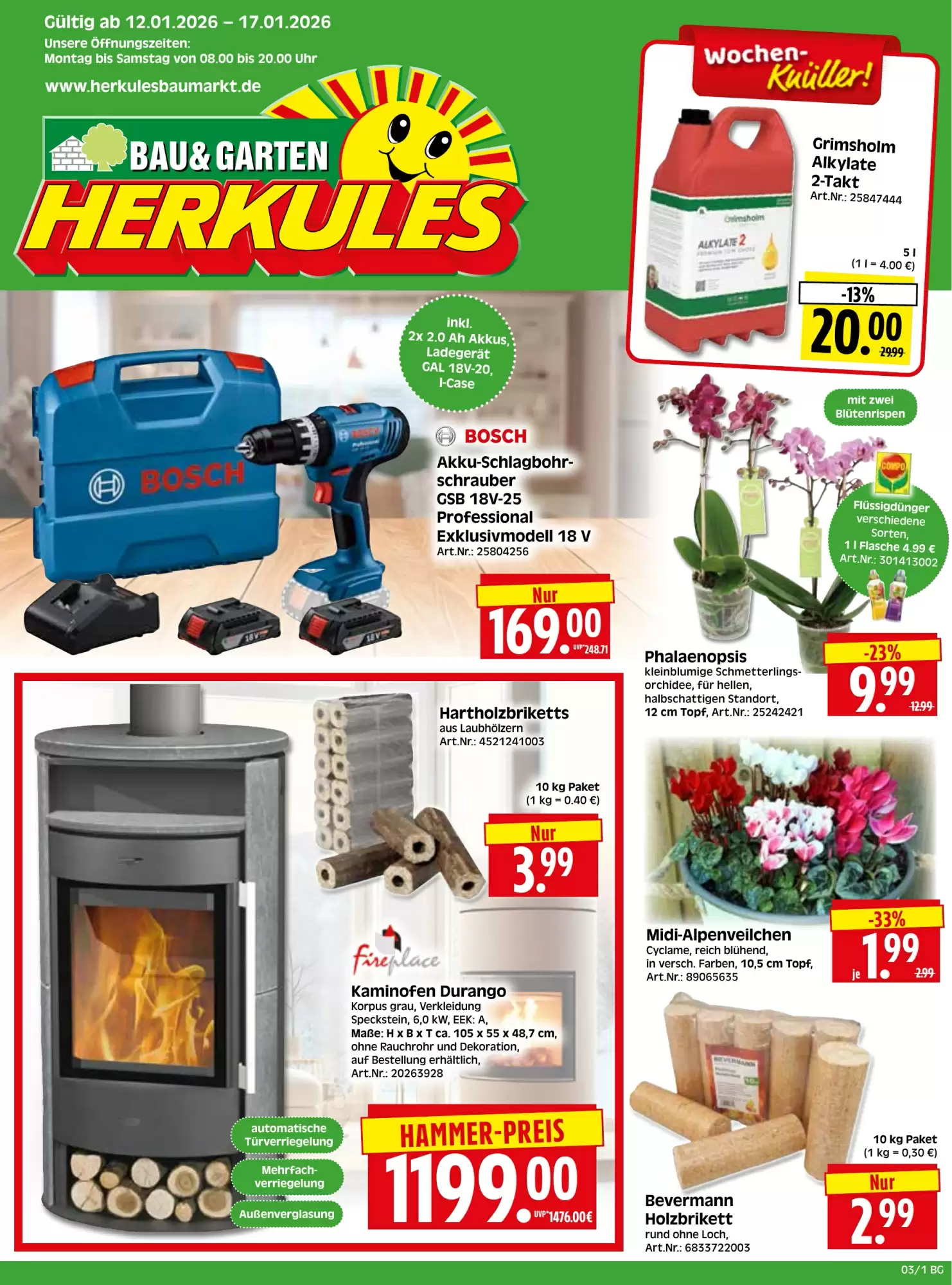 Herkules Baumarkt Prospekt 12/01/2026 – 17/01/2026
