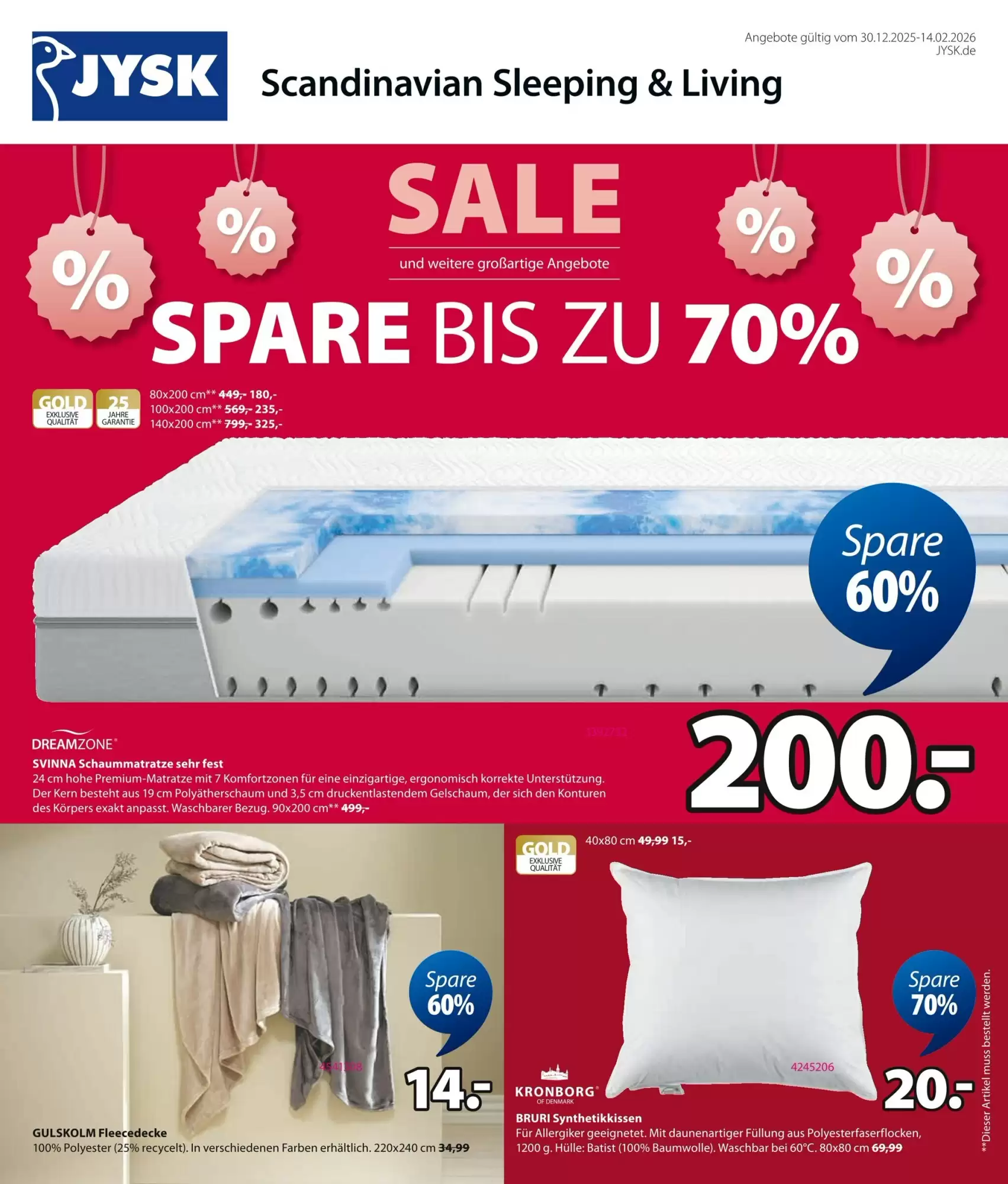 Jysk Prospekt 30/12/2025 – 14/02/2026