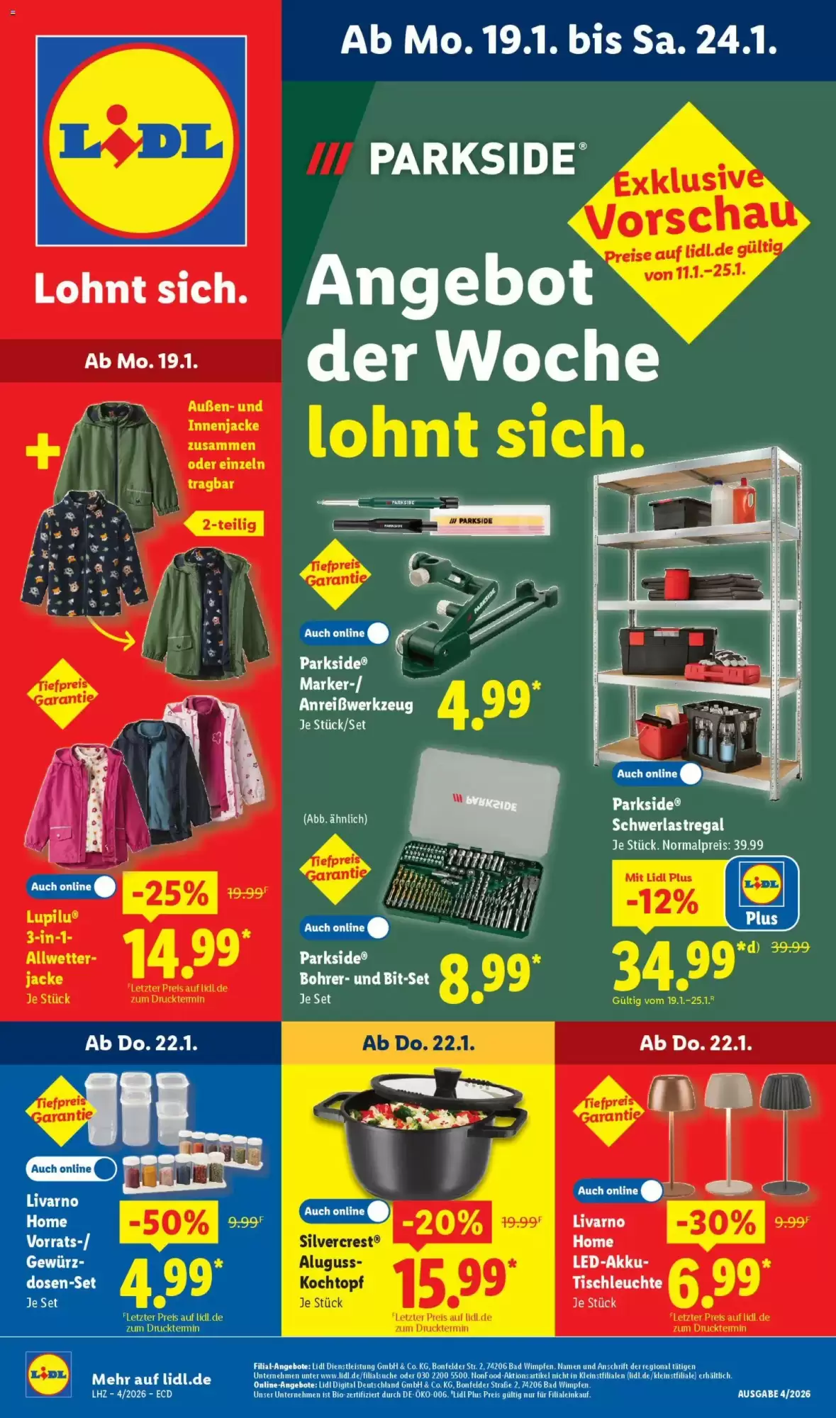 Lidl Prospekt 19/01/2026 – 24/01/2026