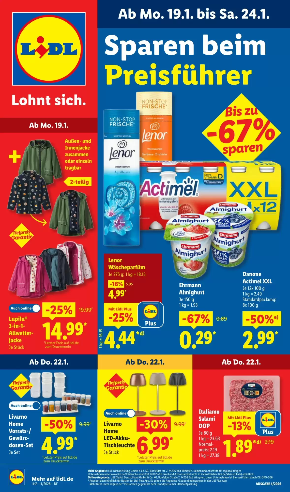 Lidl Prospekt 19/01/2026 – 25/01/2026