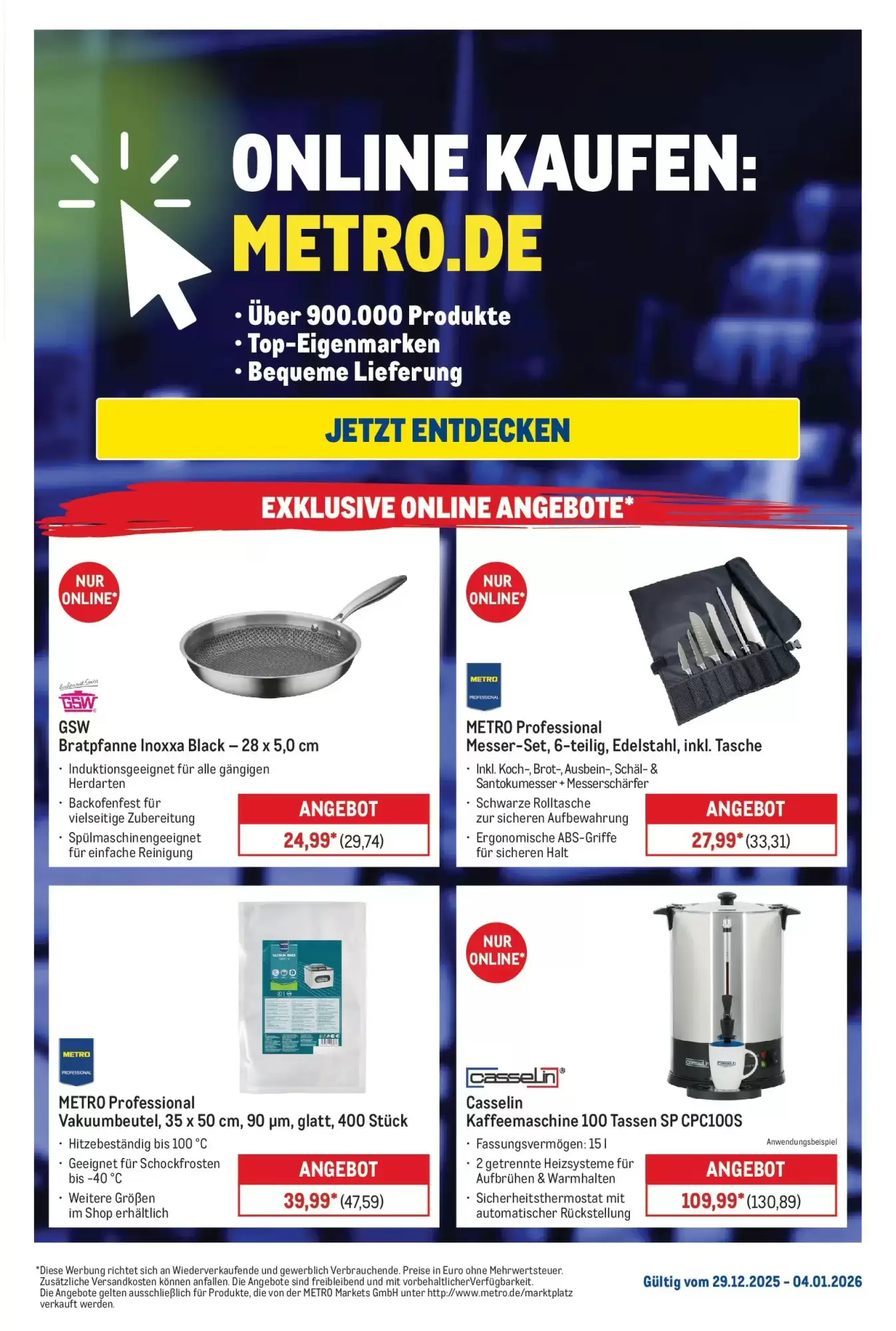 METRO Prospekt 28/12/2025 – 03/01/2026