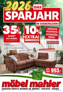 M&ouml;bel Mahler Katalog 07/01/2026 – 13/01/2026