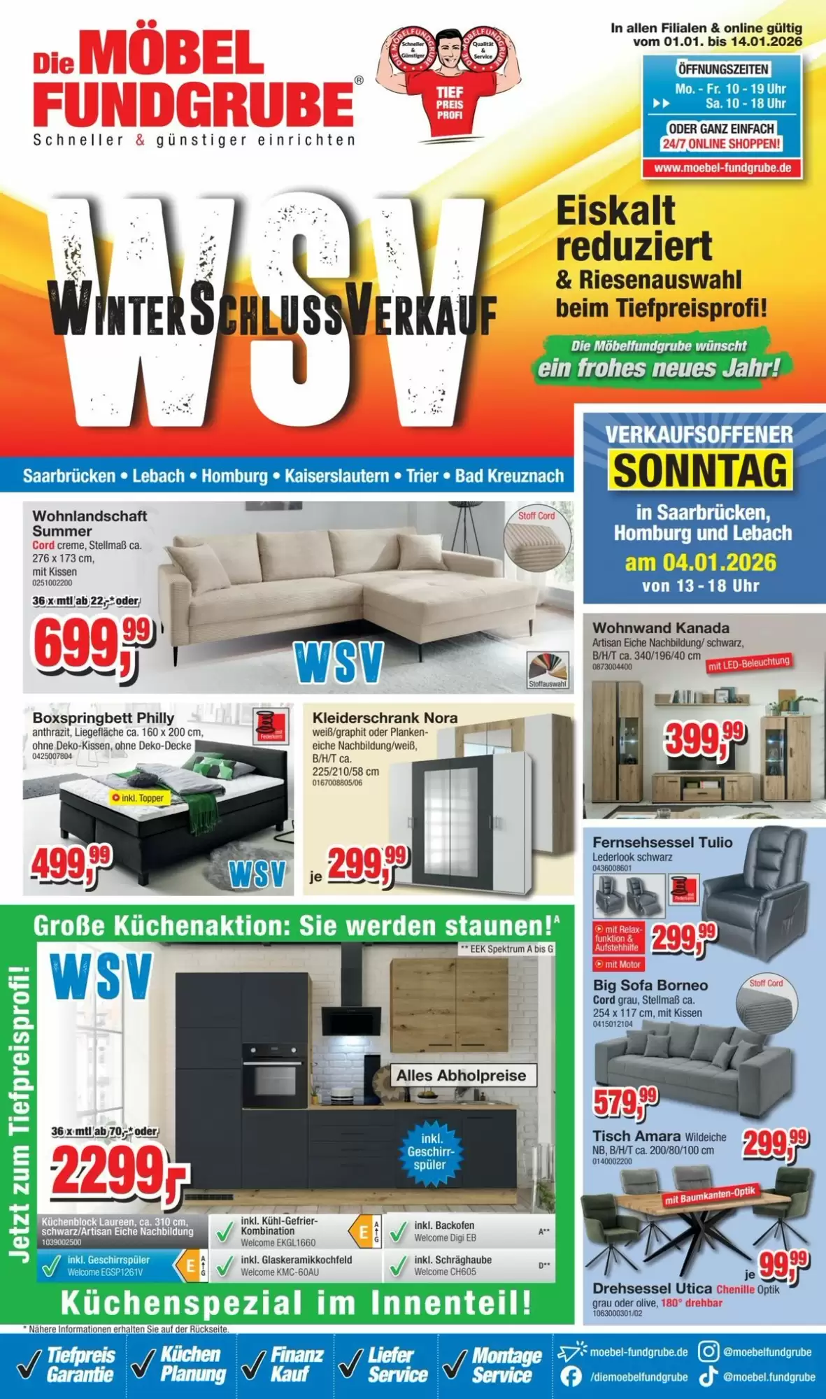 M&ouml;belfundgrube Prospekt 01/01/2026 – 14/01/2026