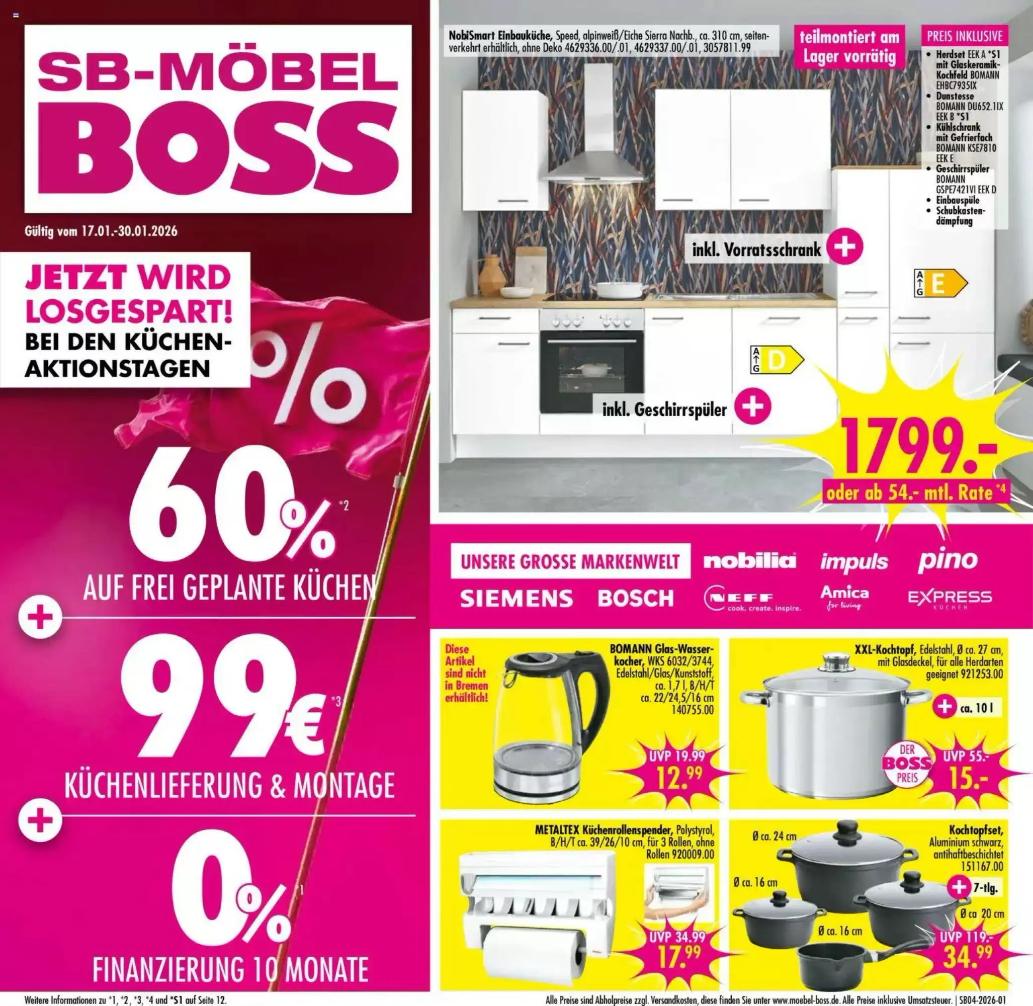 M&ouml;bel Boss Prospekt 17/01/2026 – 30/01/2026