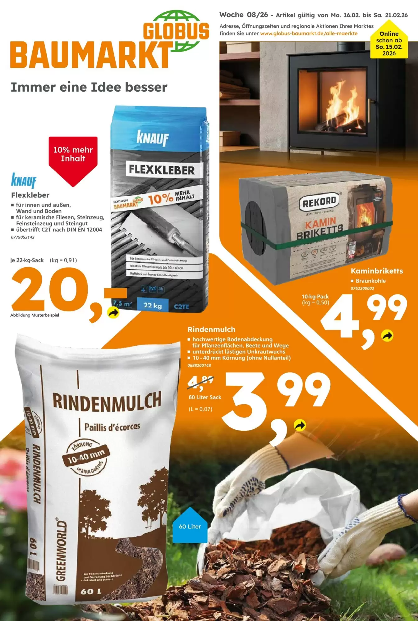 Globus Baumarkt Prospekt 15/02/2026 – 21/02/2026