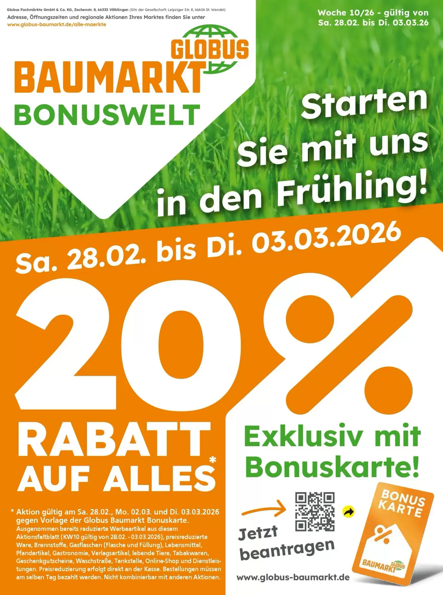 Globus Baumarkt Prospekt 27/02/2026 – 03/03/2026