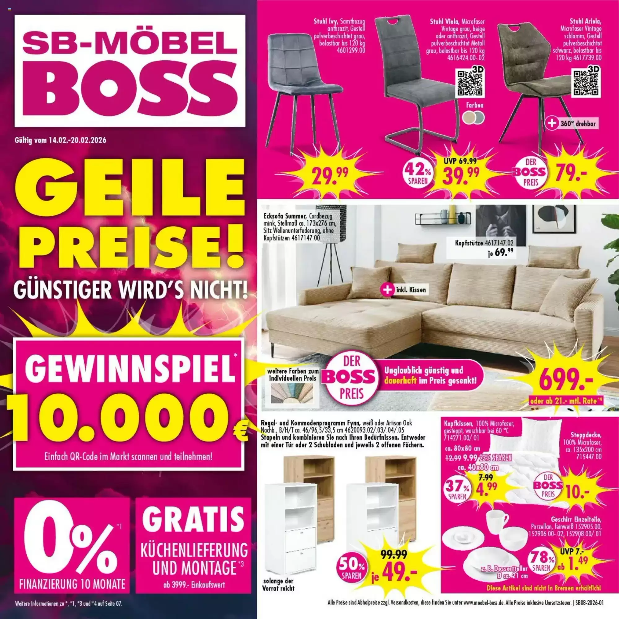 M&ouml;bel Boss Prospekt 14/02/2026 – 20/02/2026