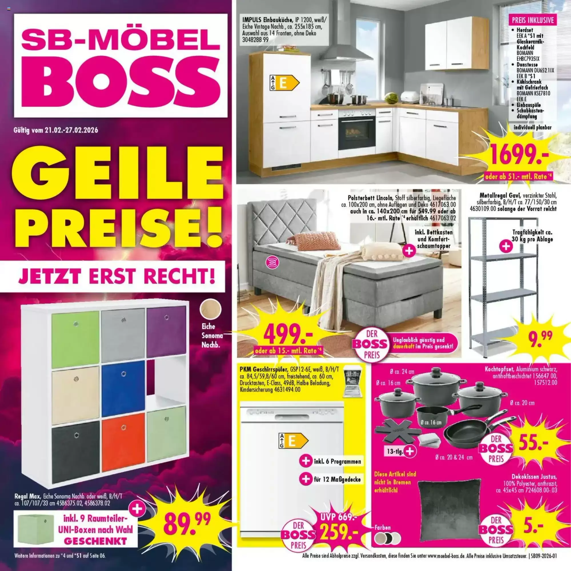 M&ouml;bel Boss Prospekt 21/02/2026 – 27/02/2026