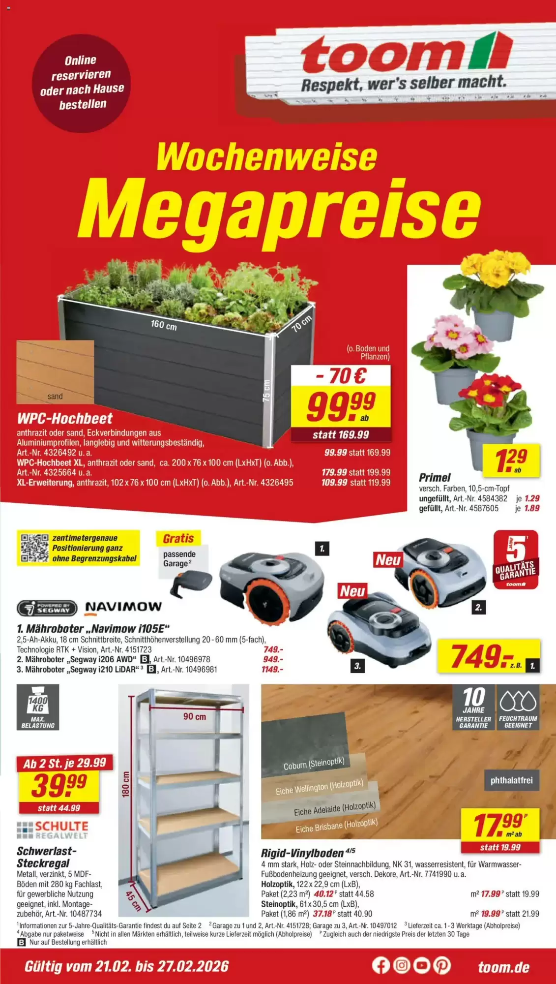 Toom Baumarkt Prospekt 21/02/2026 – 27/02/2026