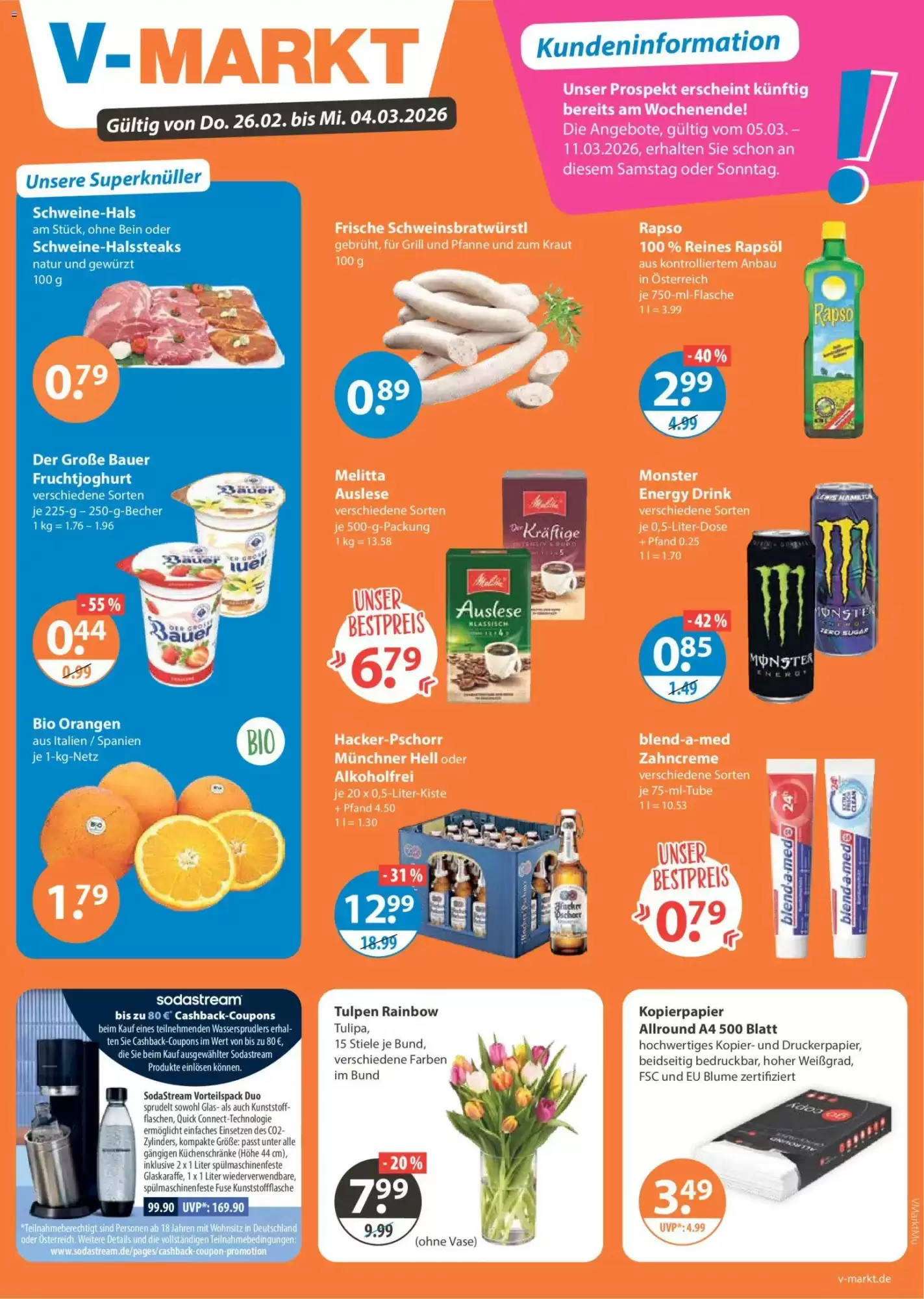V Markt Prospekt 26/02/2026 – 04/03/2026