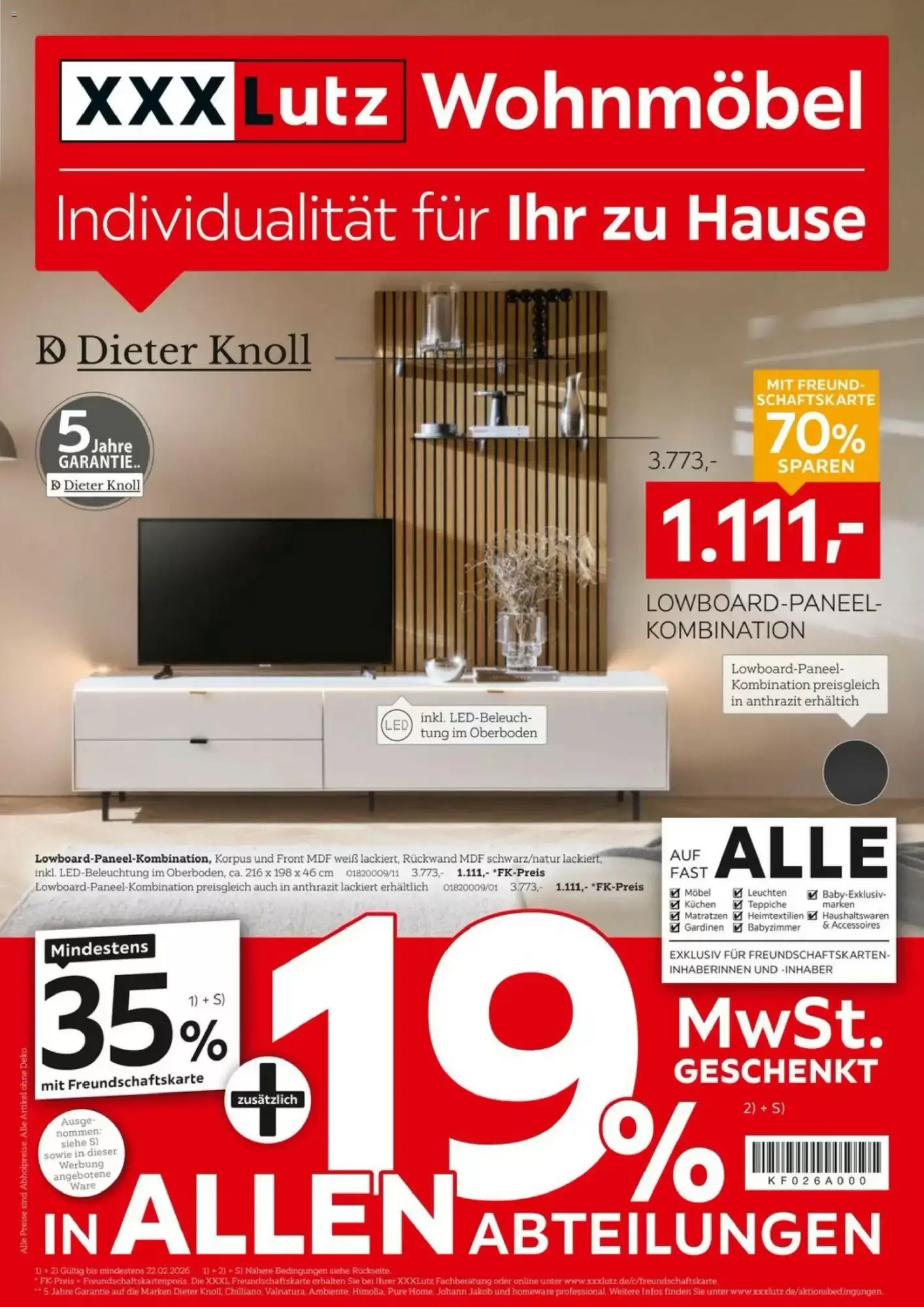 XXXLutz Prospekt 08/02/2026 – 22/02/2026