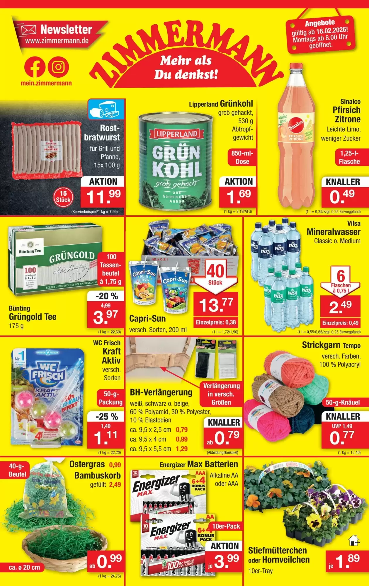 Zimmermann Prospekt 16/02/2026 – 21/02/2026