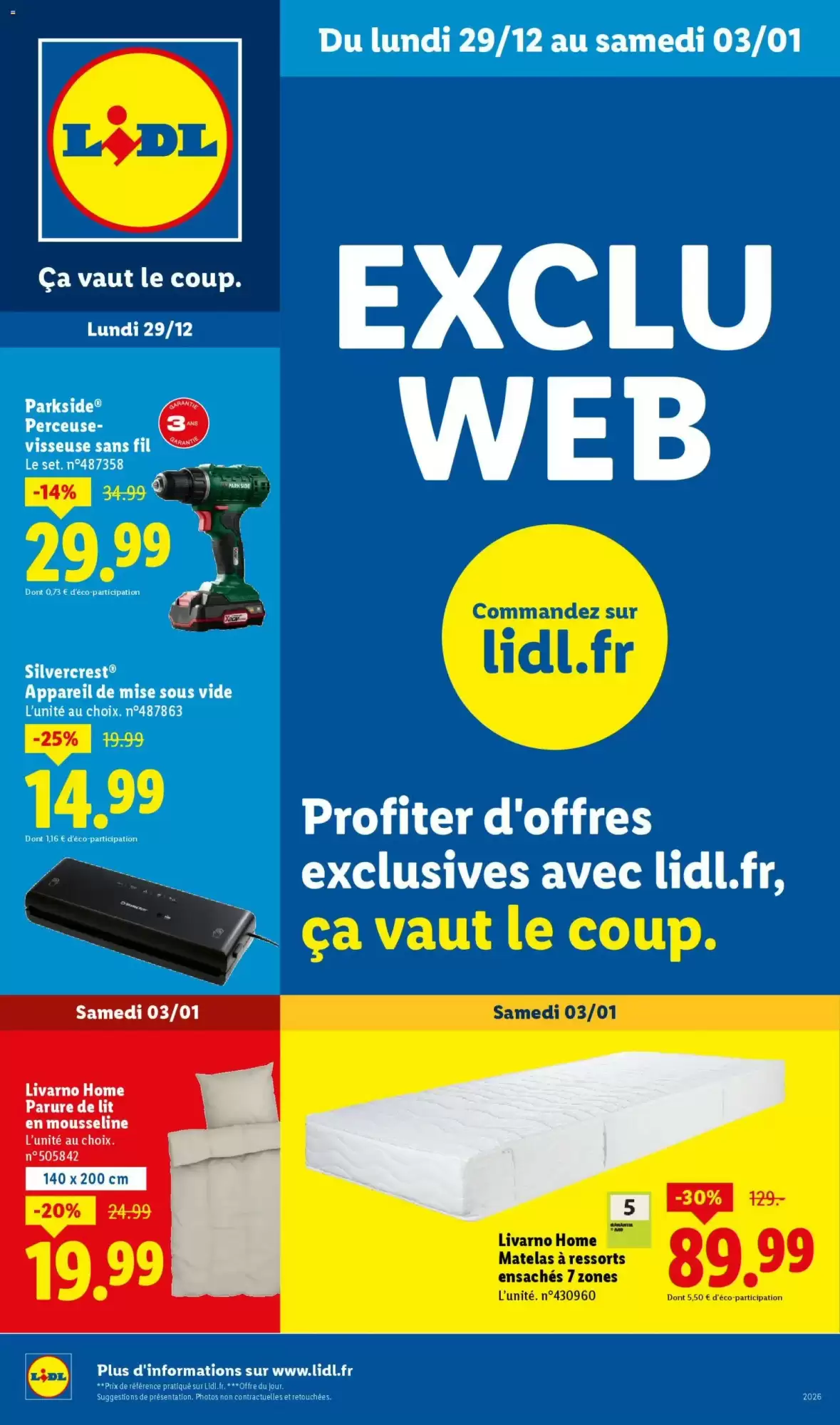 Catalogue Lidl 29/12/2025 – 03/01/2026