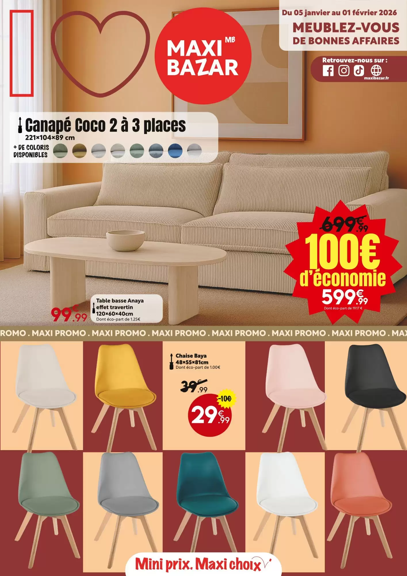 Catalogue Maxi Bazar 05/01/2026 – 01/02/2026