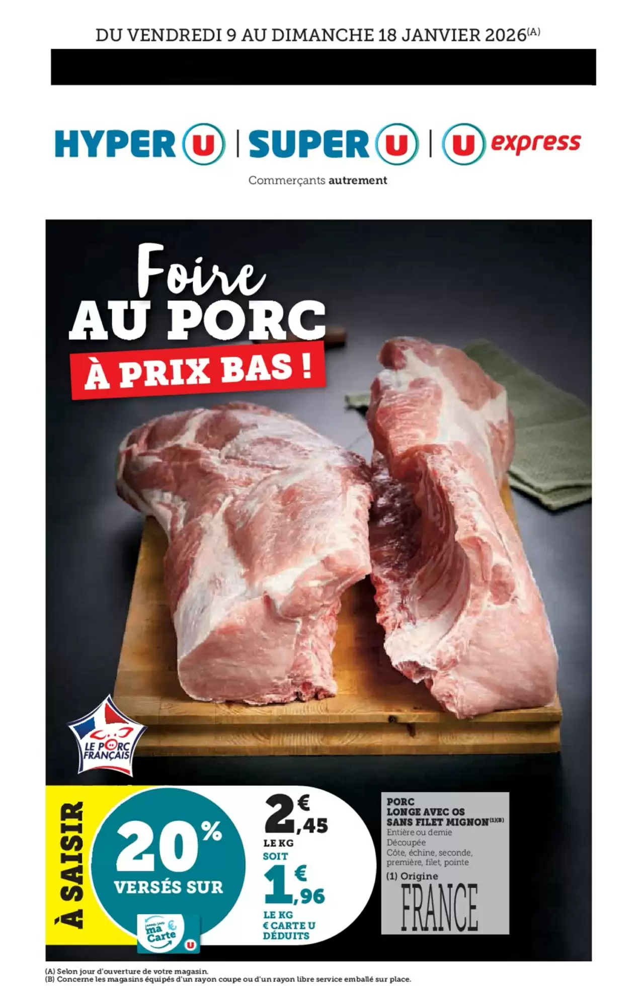 Catalogue Super U 09/01/2026 – 18/01/2026