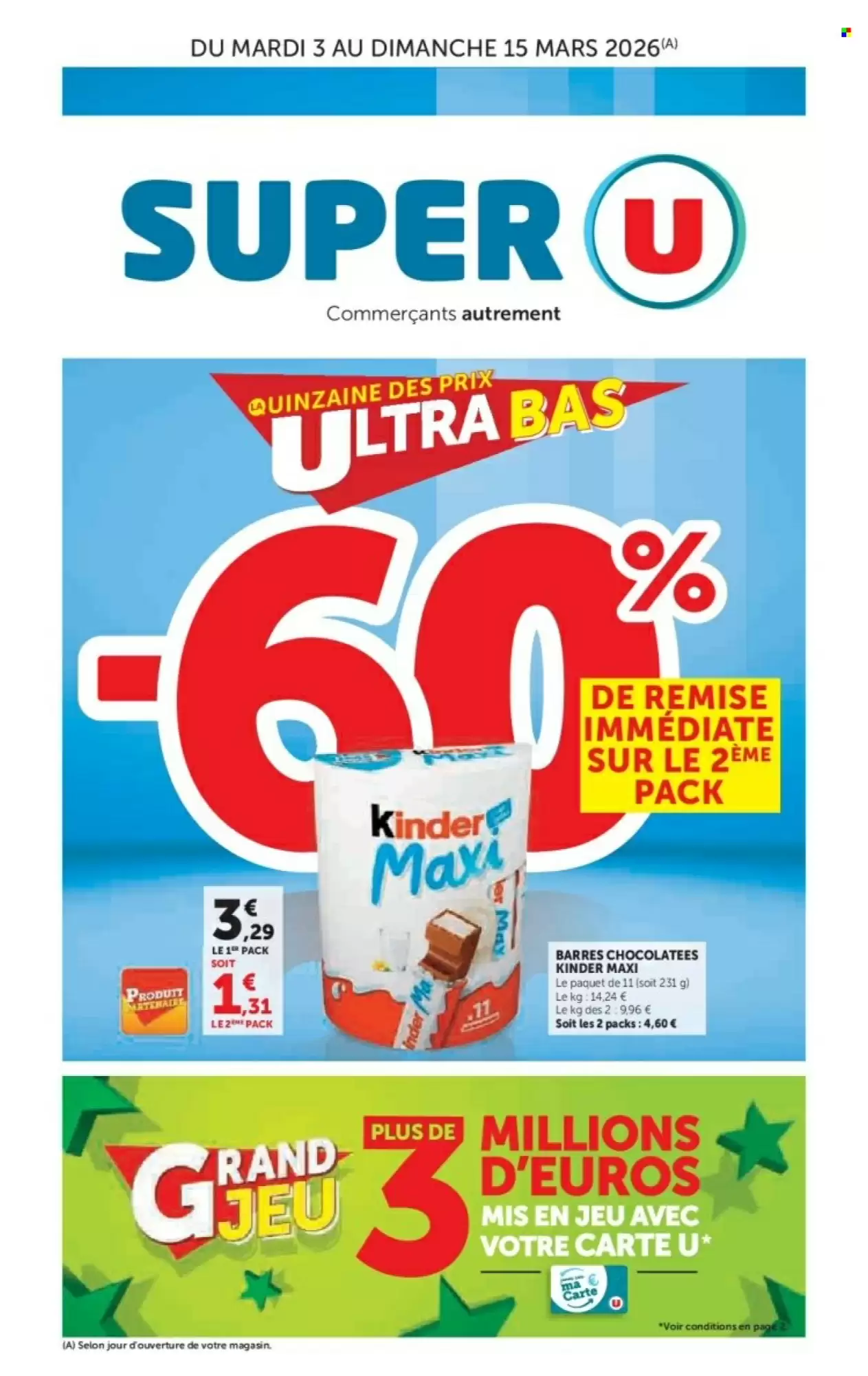 Catalogue Super U 03/03/2026 – 15/03/2026