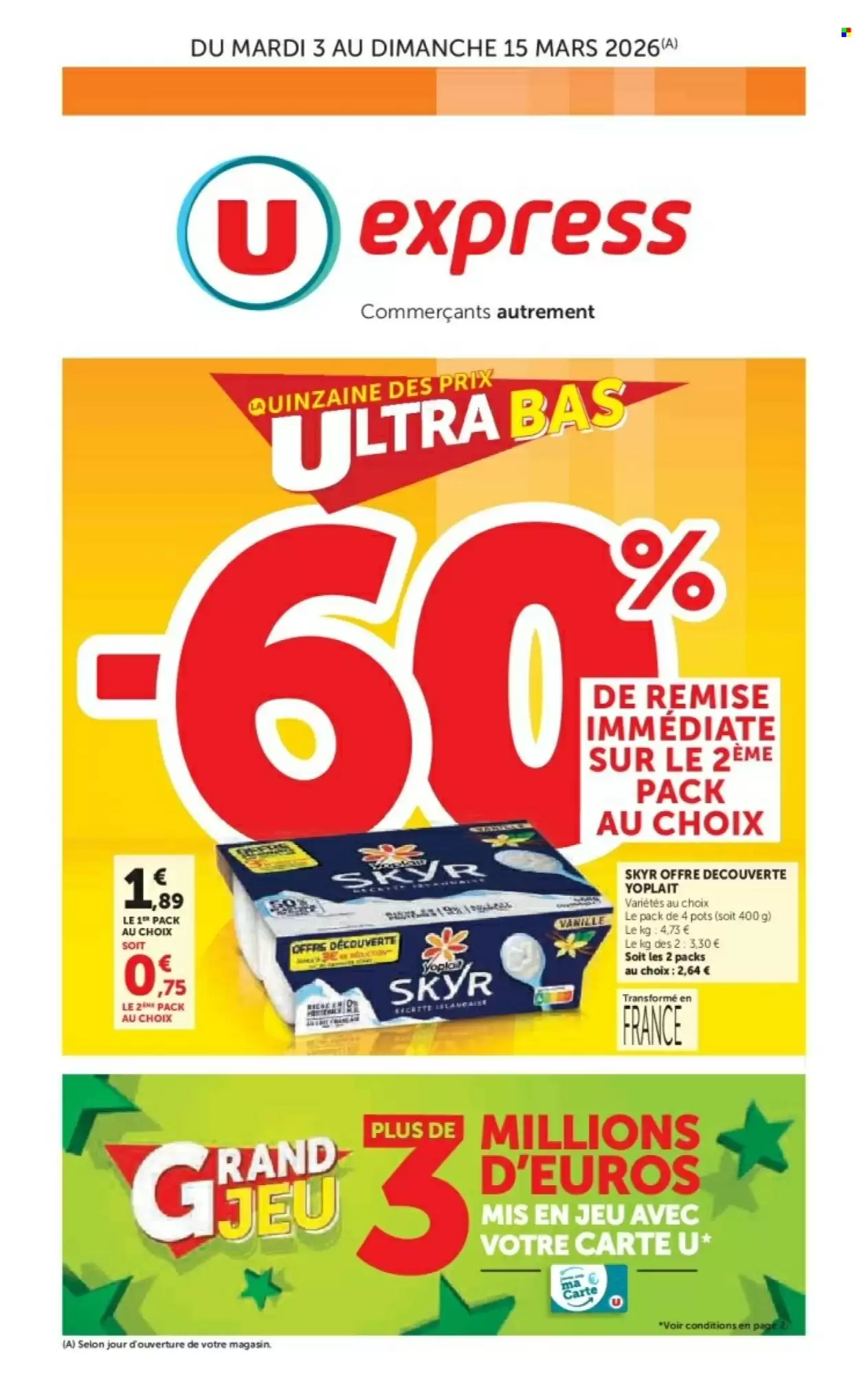 Catalogue U Express 03/03/2026 – 15/03/2026