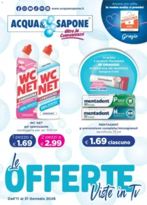 Volantino Acqua & Sapone 11/01/2026 – 31/01/2026