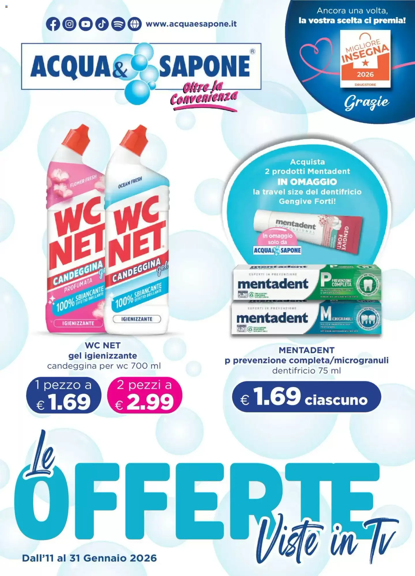 Volantino Acqua & Sapone 11/01/2026 – 31/01/2026