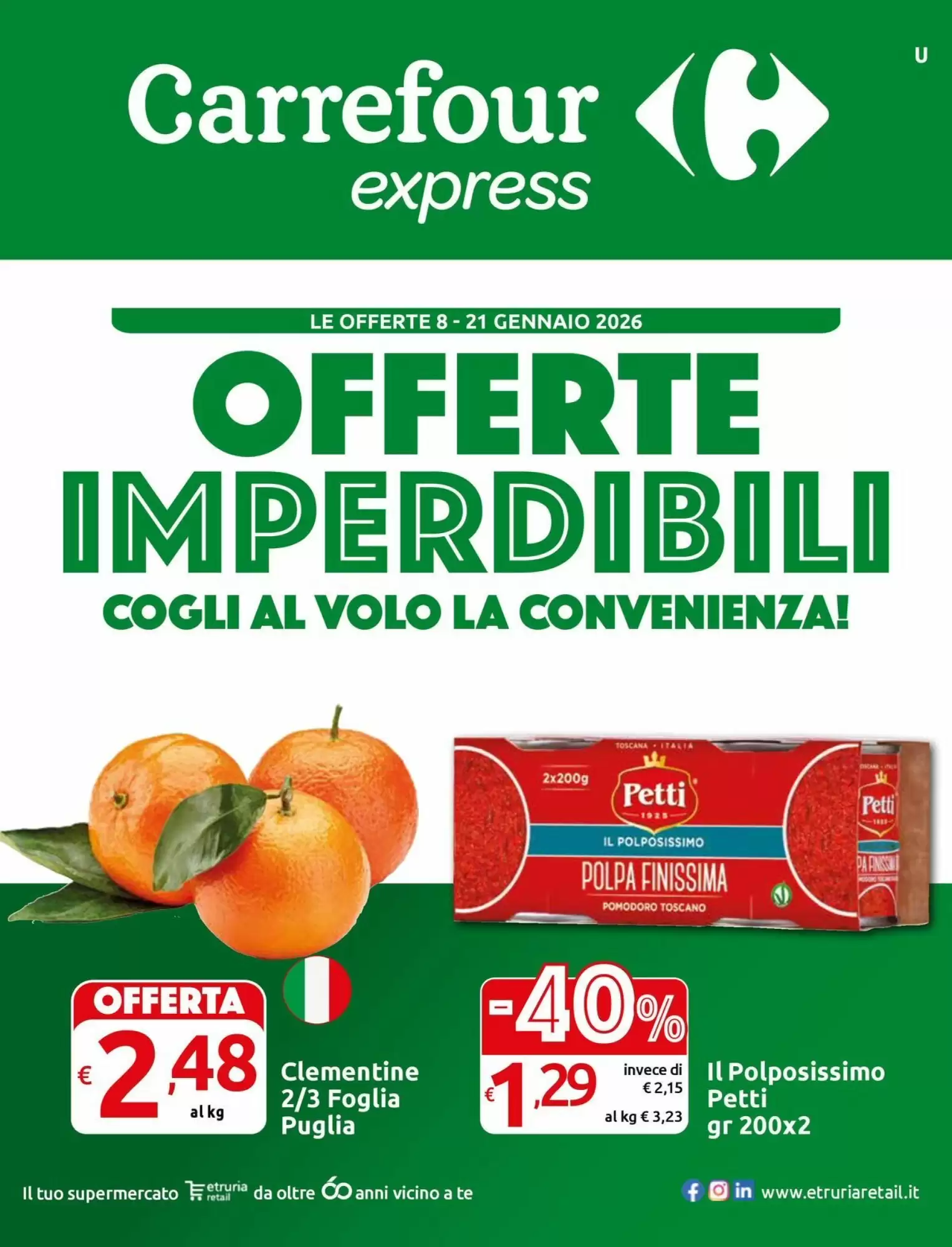 Volantino Carrefour Express 08/01/2026 – 21/01/2026