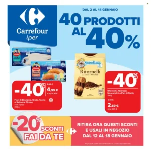 Volantino Carrefour Iper 02/01/2026 – 14/01/2026