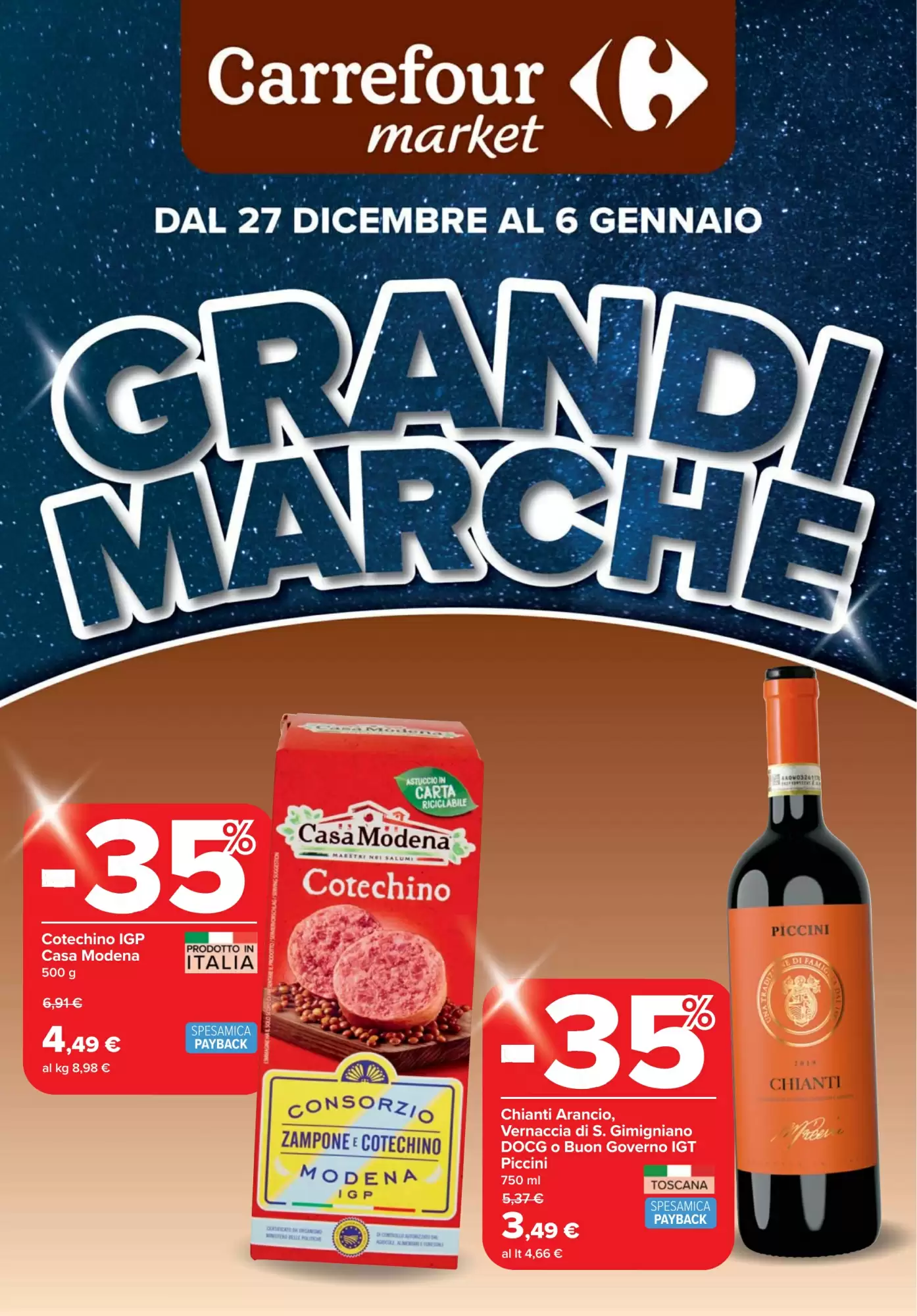 Volantino Carrefour Market 27/12/2025 – 06/01/2026