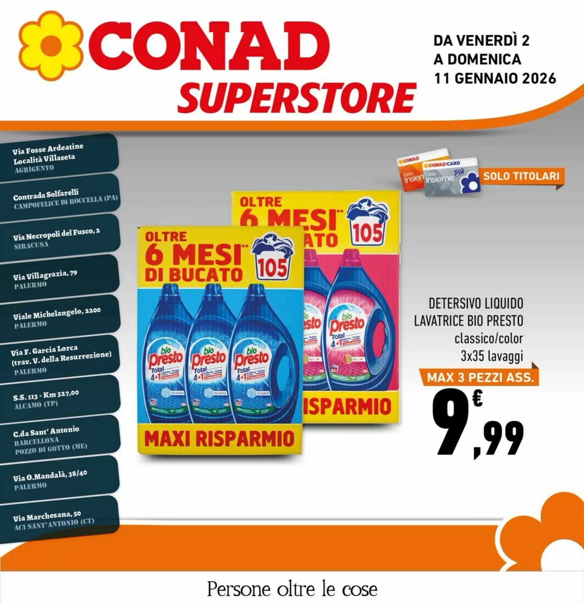 Volantino Conad Superstore 02/01/2026 – 11/01/2026