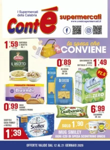 Volantino Cont&eacute; Supermercati 12/01/2026 – 21/01/2026