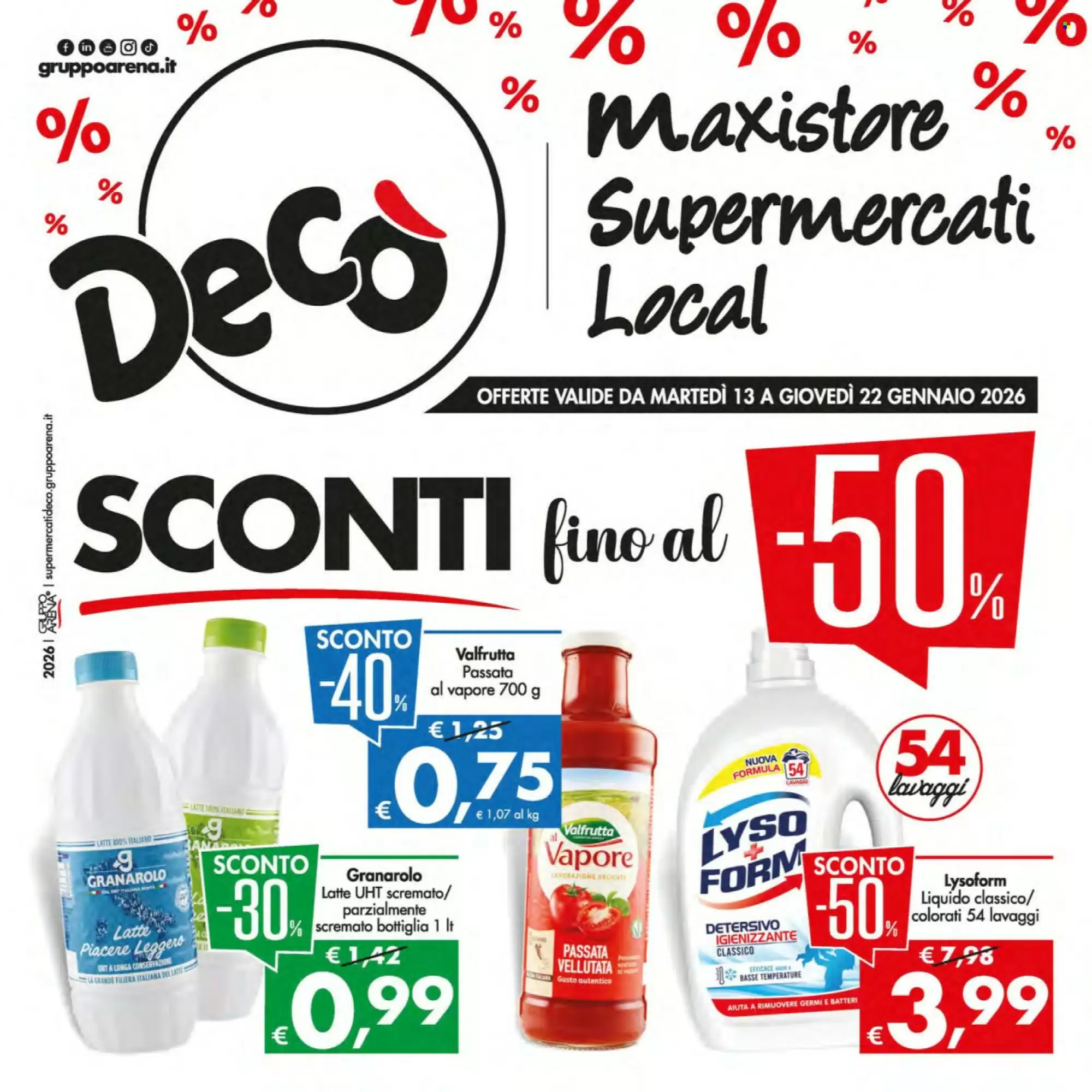 Volantino Deco Supermercati 13/01/2026 – 22/01/2026