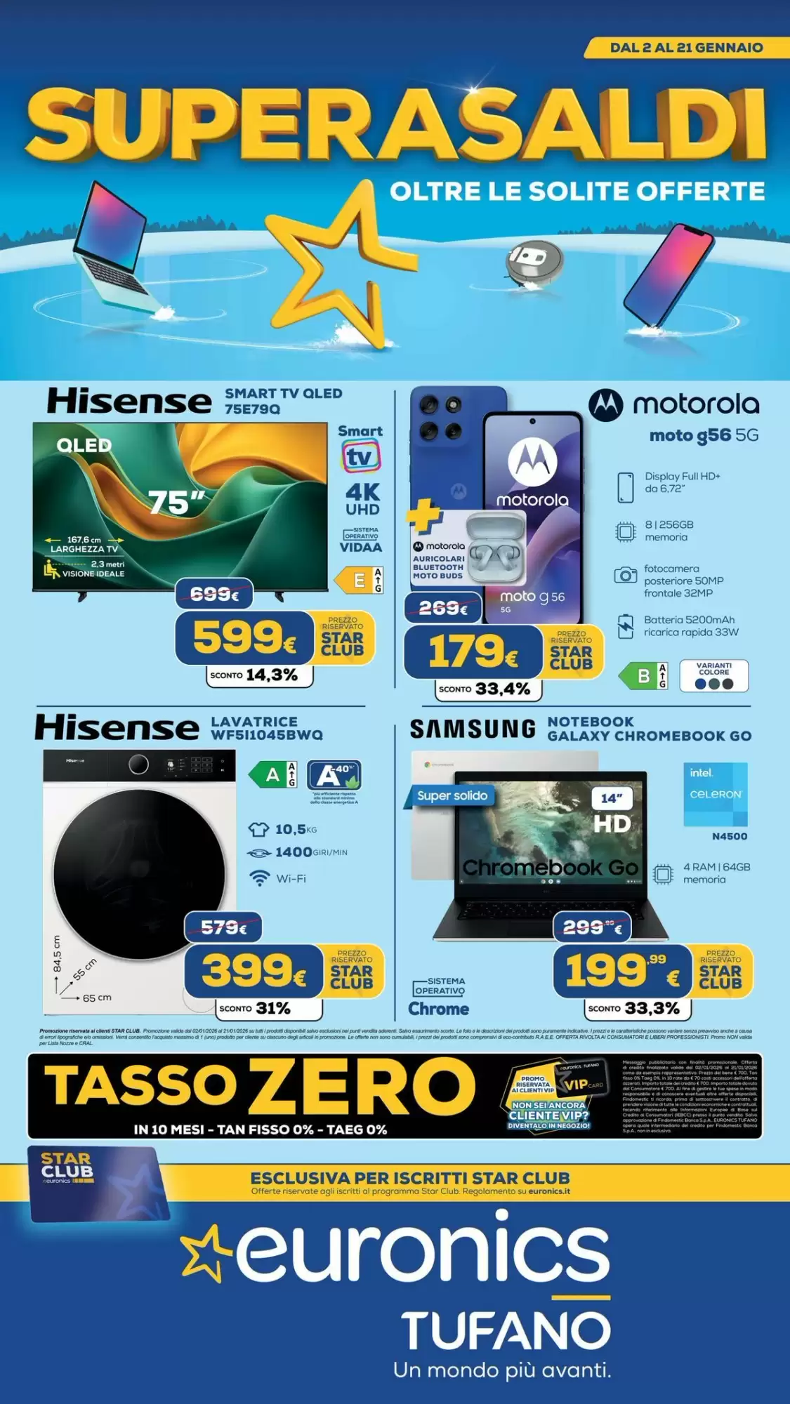 Volantino Euronics Tufano 05/01/2026 – 21/01/2026