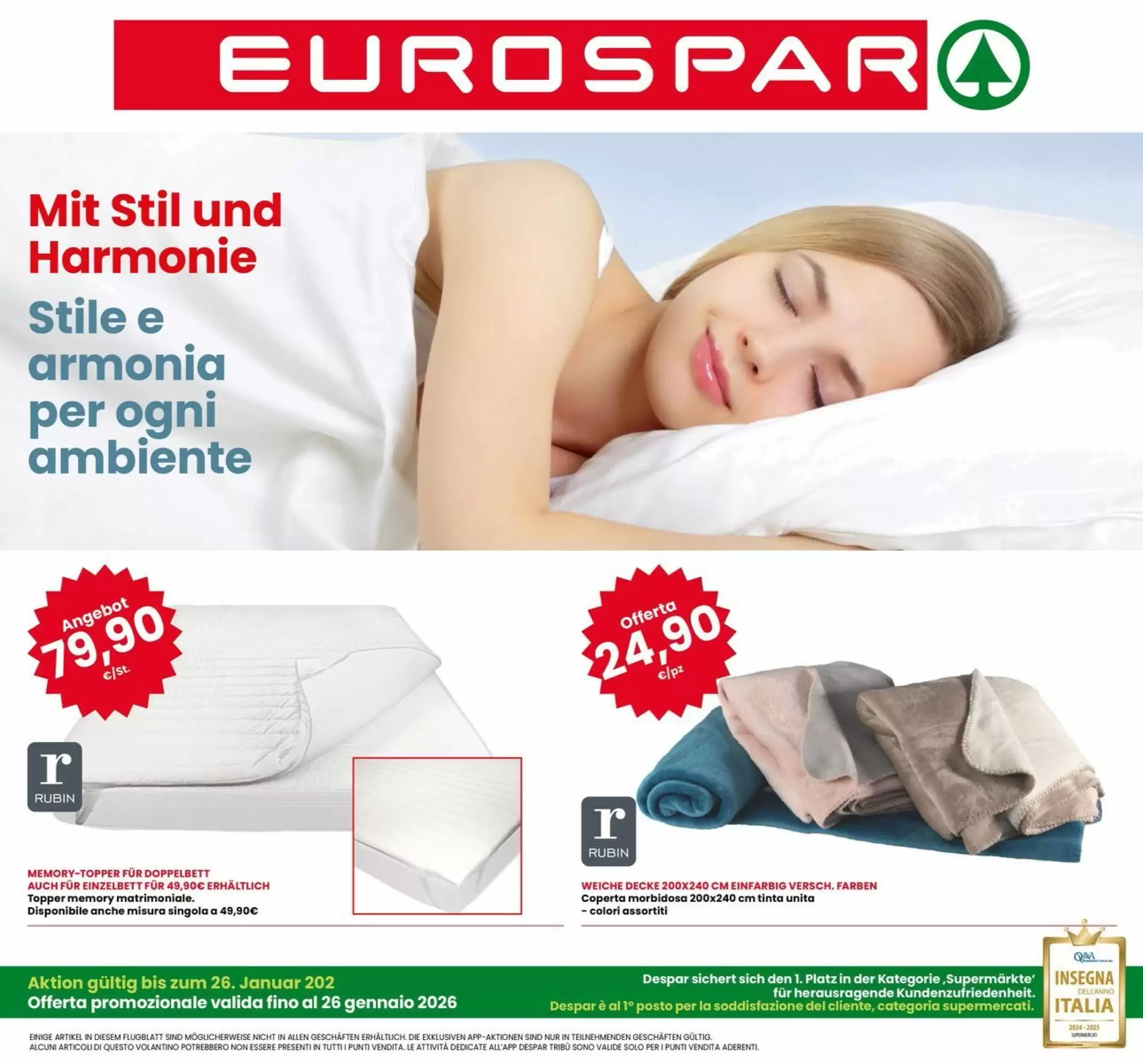 Volantino Eurospar 06/01/2026 – 26/01/2026