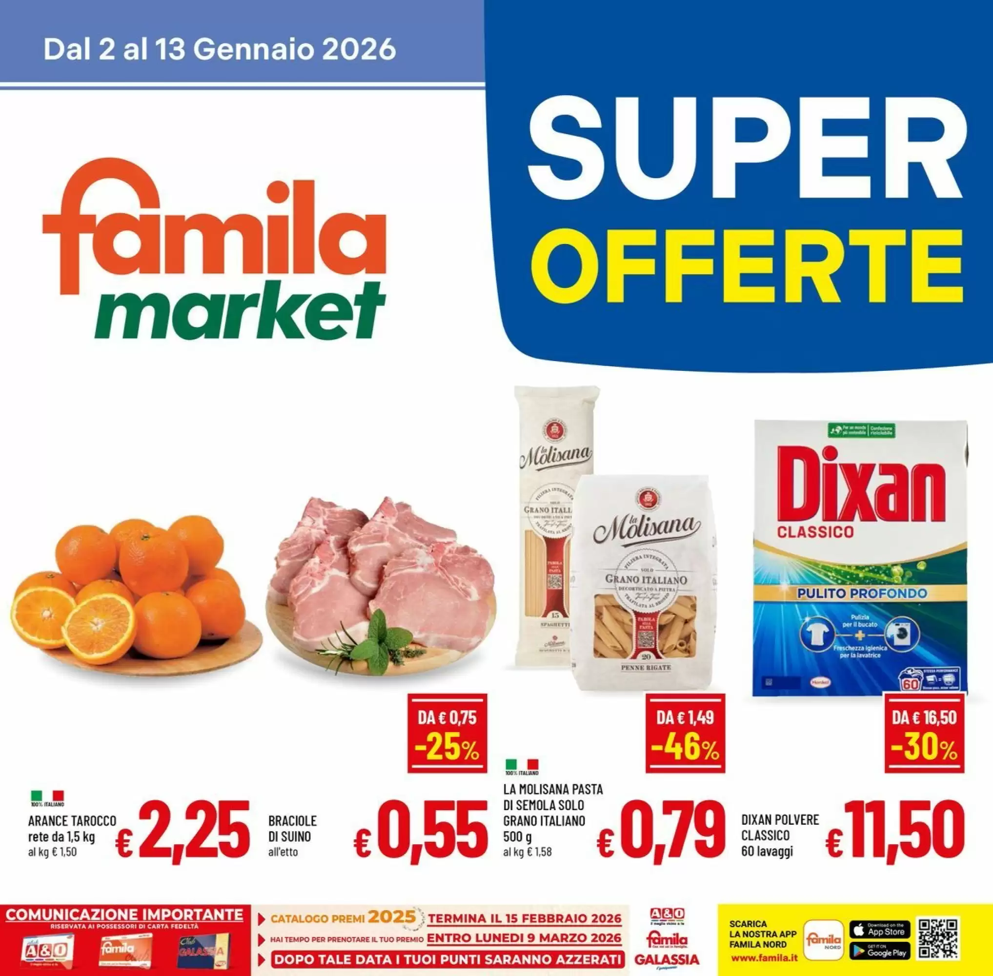 Volantino Famila Market 02/01/2026 – 13/01/2026