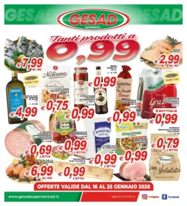 Volantino Gesad Supermercati 16/01/2026 – 29/01/2026