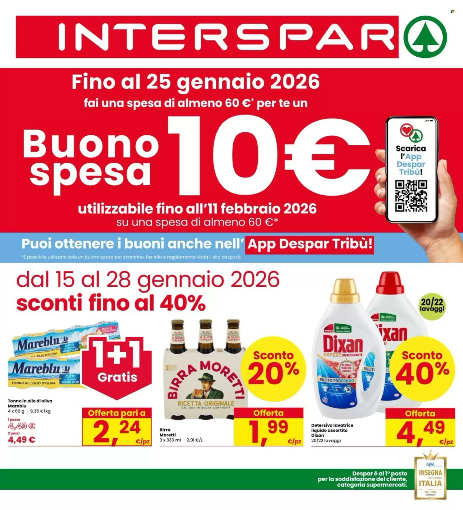 Volantino Interspar 15/01/2026 – 28/01/2026