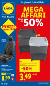 Volantino Lidl 15/01/2026 – 18/01/2026