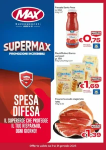 Volantino MAX Supermercati 09/01/2026 – 21/01/2026