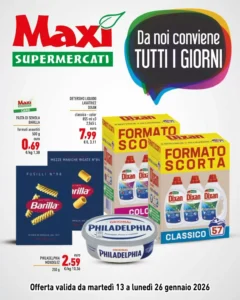 Volantino Maxi Supermercati 13/01/2026 – 26/01/2026