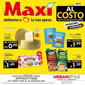 Volantino Maxi Supermercati 15/01/2026 – 28/01/2026