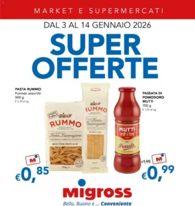 Volantino Migross Supermercati e Market 03/01/2026 – 14/01/2026