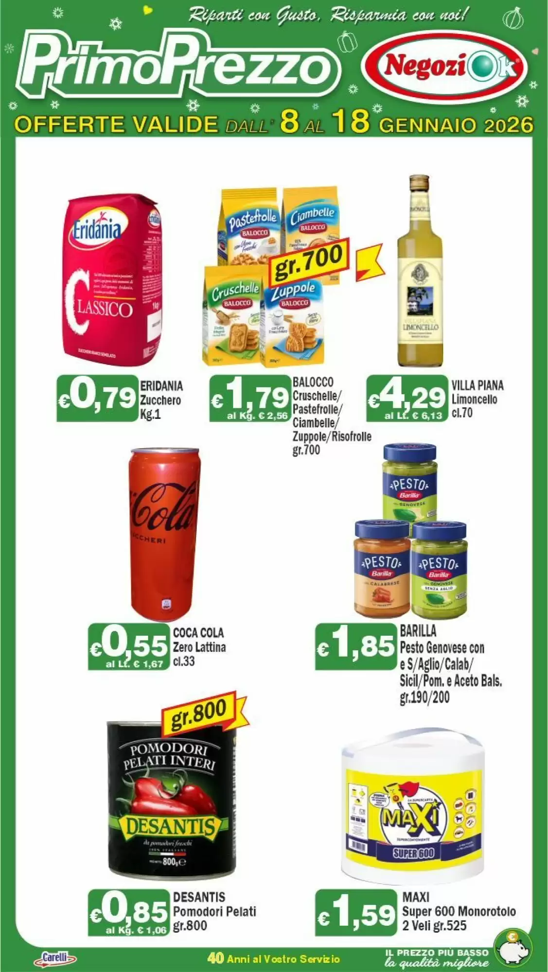 Volantino Primo Prezzo 08/01/2026 – 18/01/2026