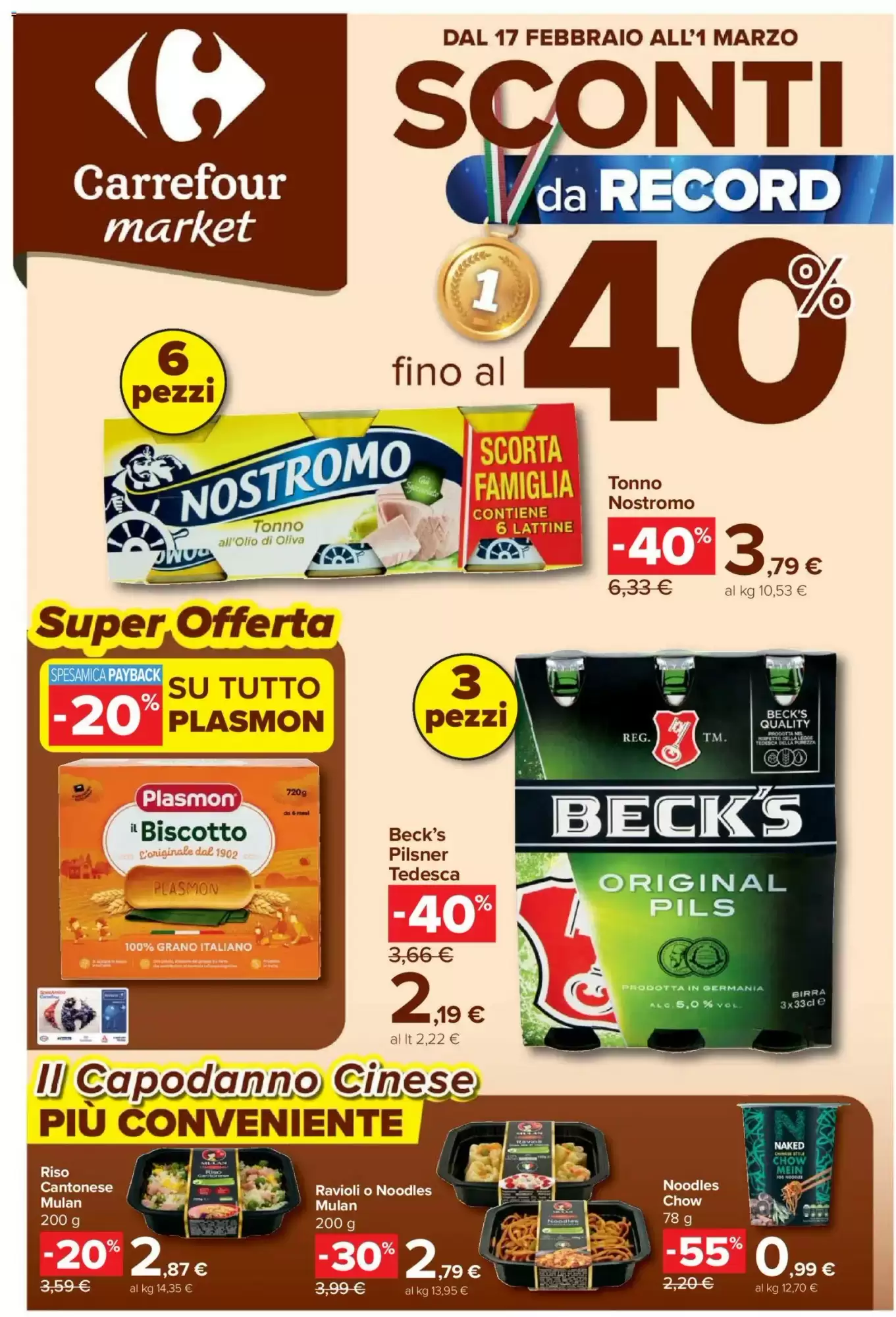 Volantino Carrefour Market 17/02/2026 – 01/03/2026