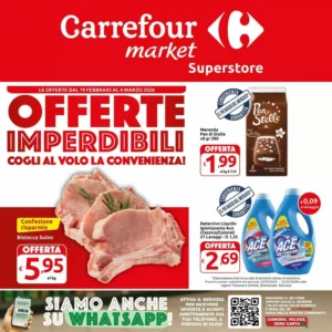 Volantino Carrefour Market Superstore 19/02/2026 – 04/03/2026