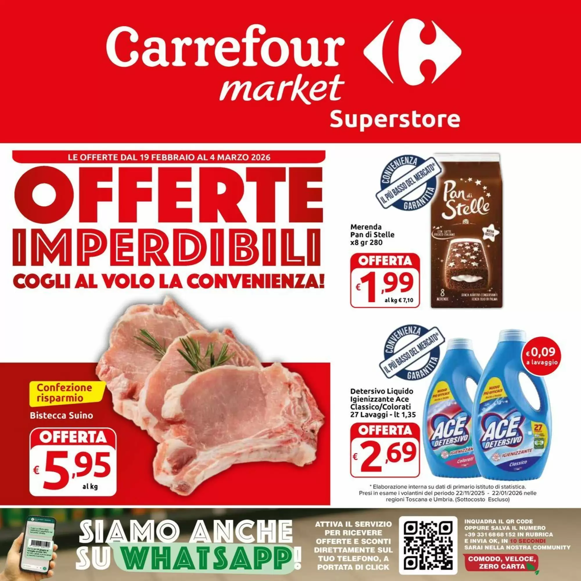 Volantino Carrefour Market Superstore 19/02/2026 – 04/03/2026