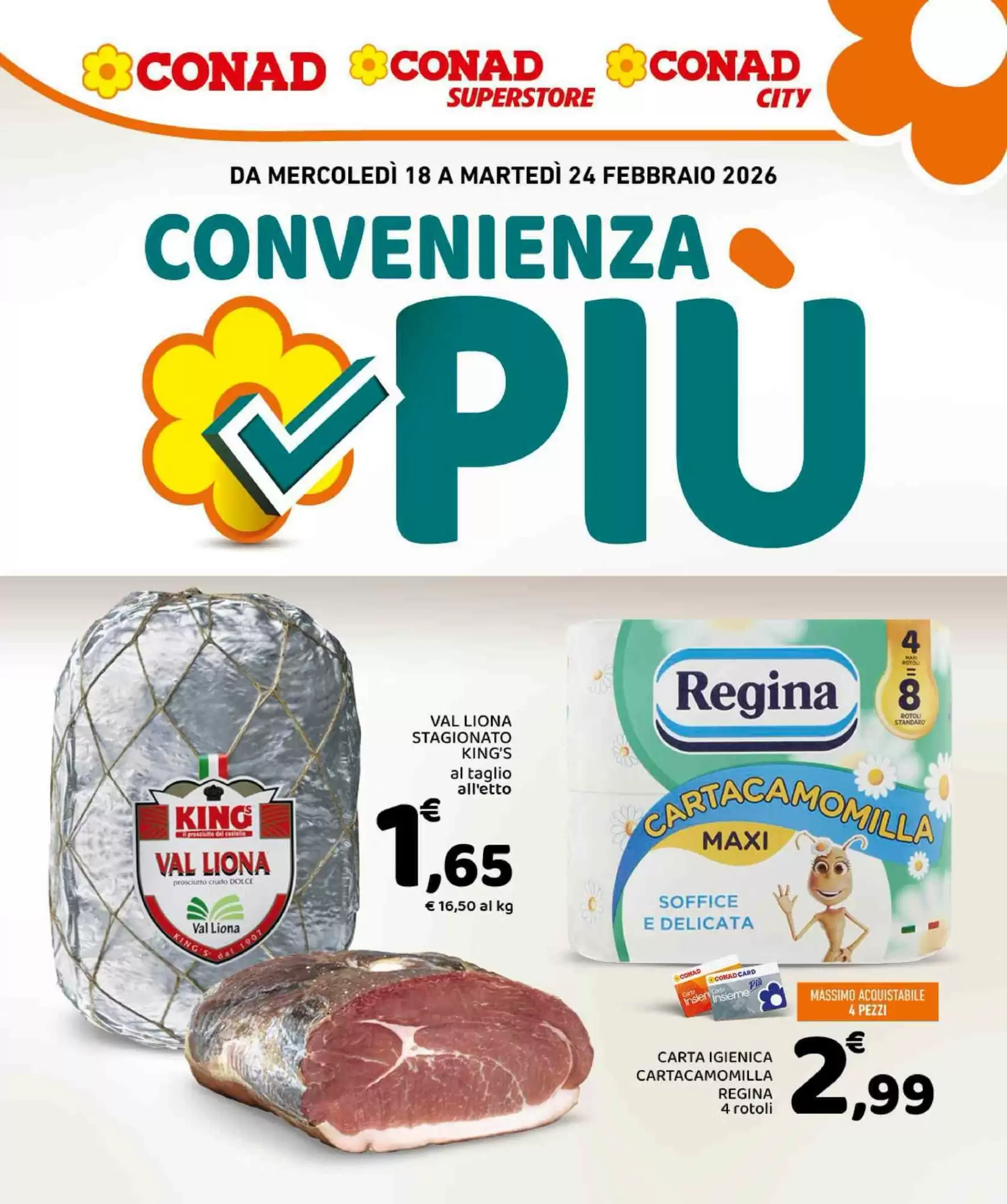 Volantino Conad Superstore 18/02/2026 – 24/02/2026