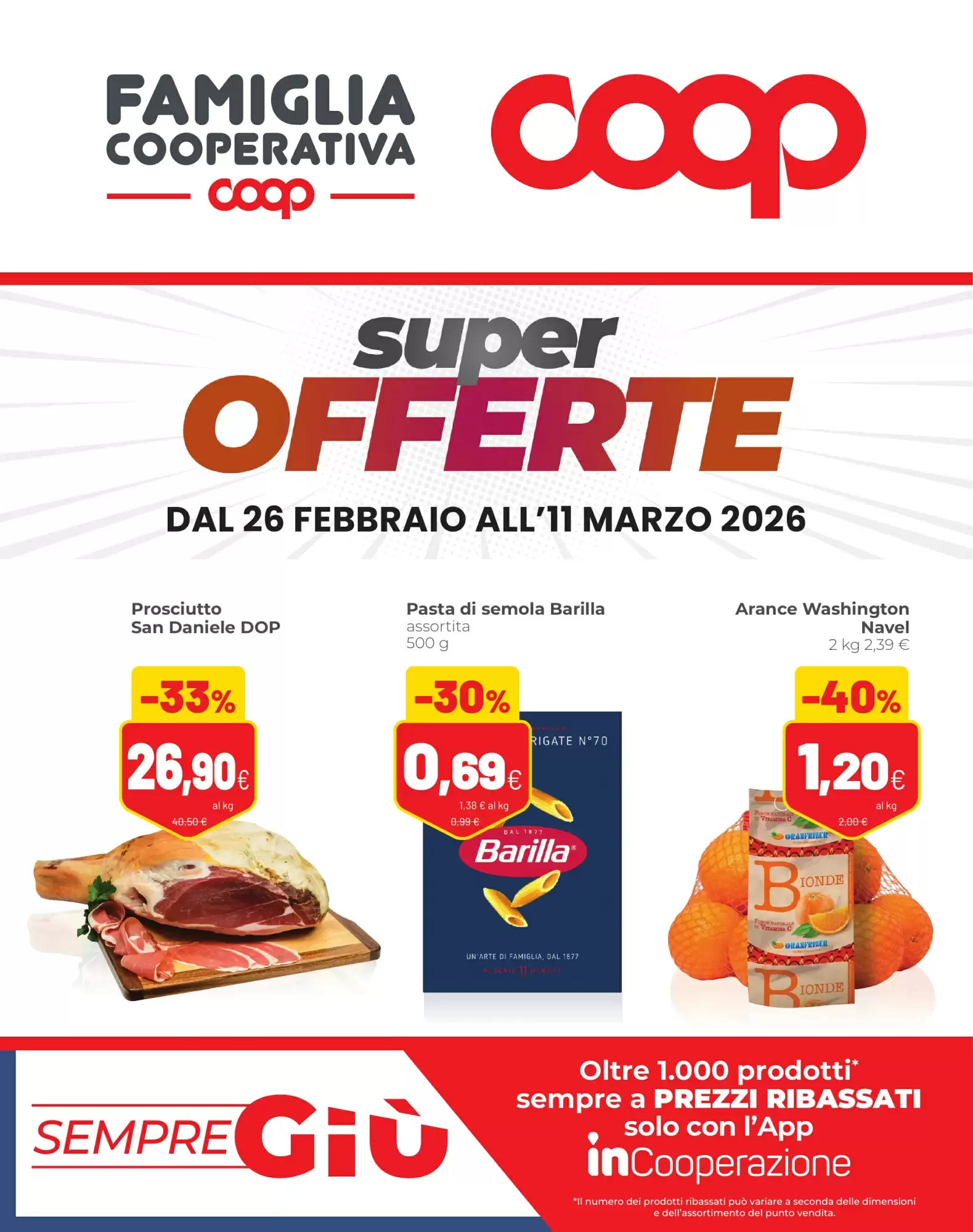 Volantino Coop famiglia cooperativa 26/02/2026 – 11/03/2026