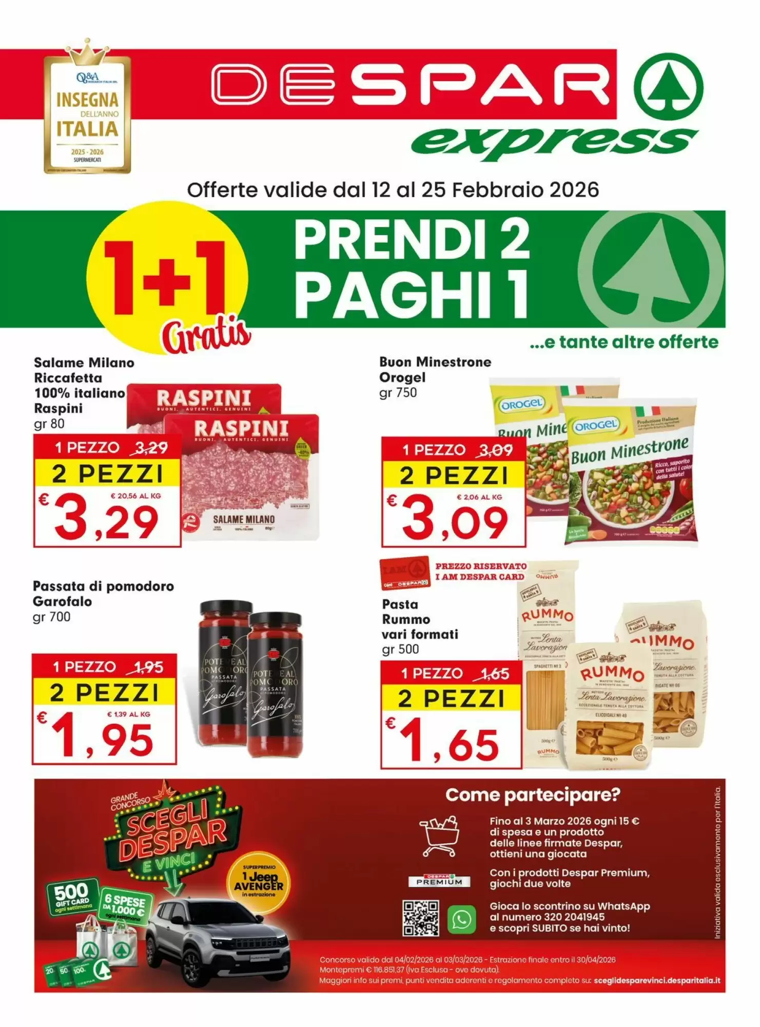 Volantino DeSpar Express 12/02/2026 – 25/02/2026